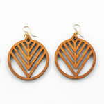 Morgen Earrings - Cherry Hardwood and Gold